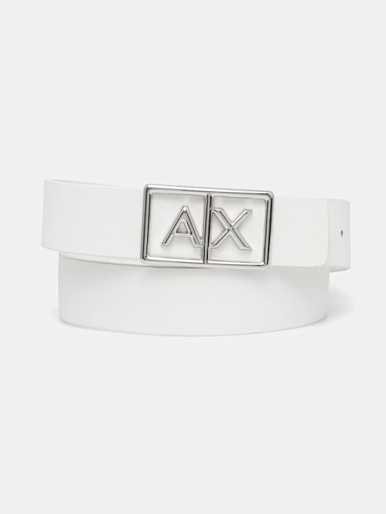 Zdjęcie produktu Armani Exchange pasek dwustronny damski skórzany biały
