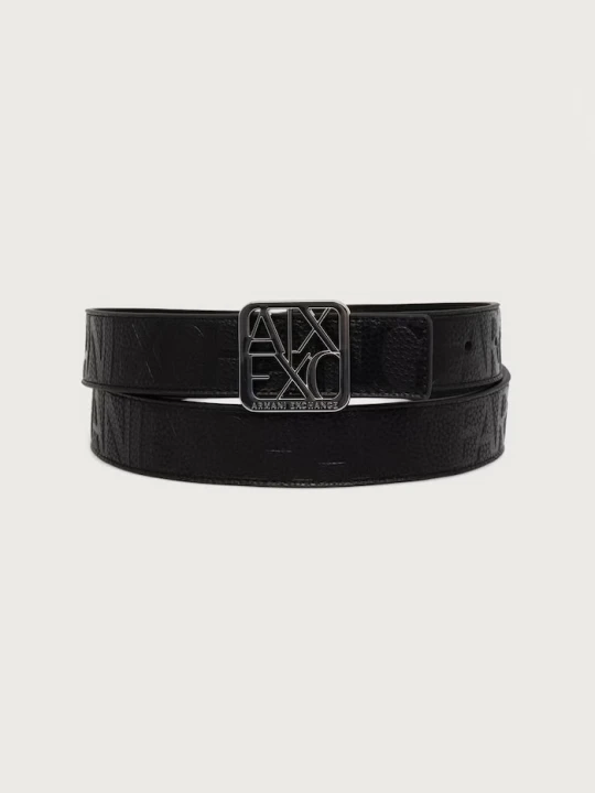 Zdjęcie produktu Armani Exchange pasek dwustronny damski z imitacji skóry czarny