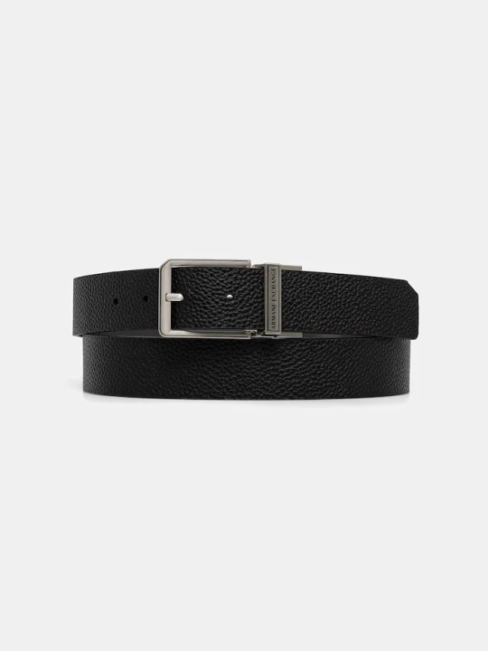 Zdjęcie produktu Armani Exchange pasek dwustronny męski skórzany czarny