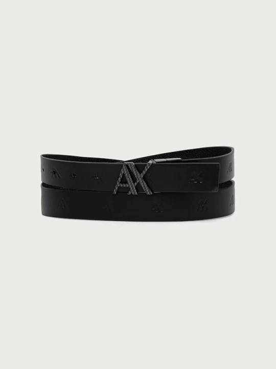Zdjęcie produktu Armani Exchange pasek dwustronny męski skórzany czarny