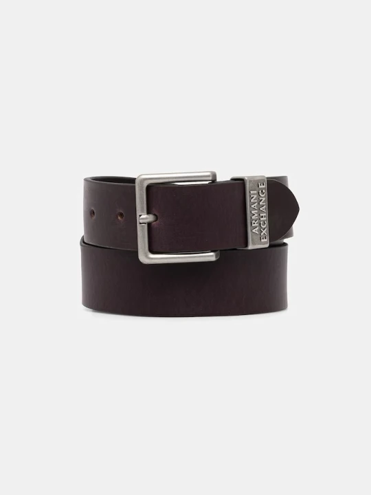 Zdjęcie produktu Armani Exchange pasek męski skórzany brązowy