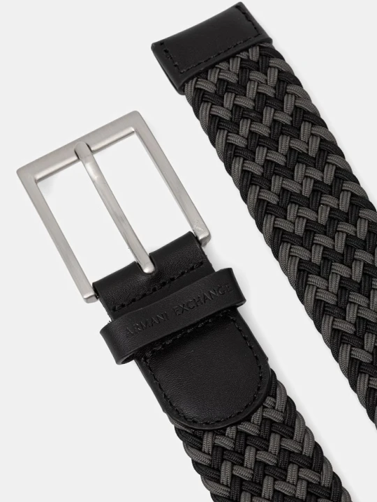 Zdjęcie produktu Armani Exchange pasek pleciony męski czarny