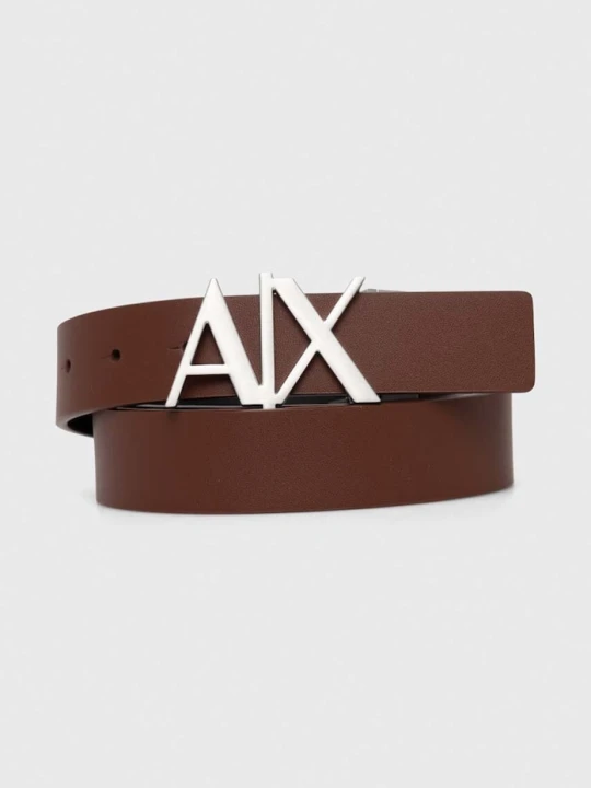 Zdjęcie produktu Armani Exchange pasek męski skórzany brązowy