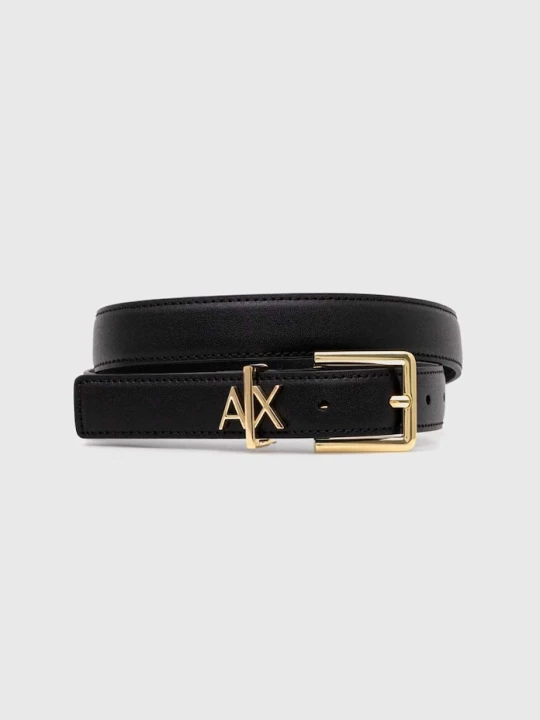 Zdjęcie produktu Armani Exchange pasek damski skórzany czarny