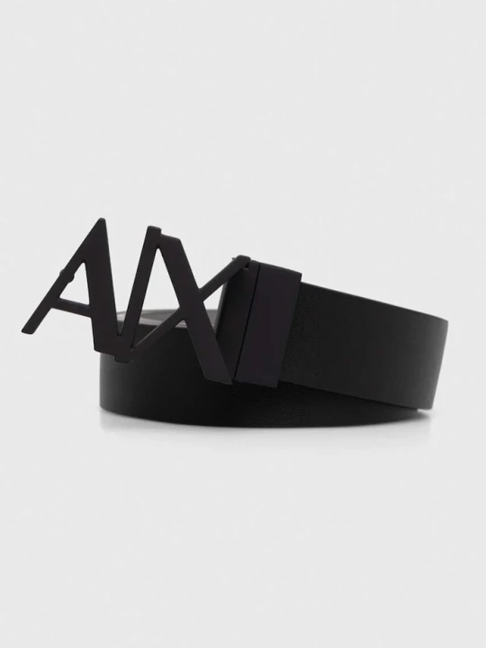 Zdjęcie produktu Armani Exchange pasek skórzany dwustronny czarny