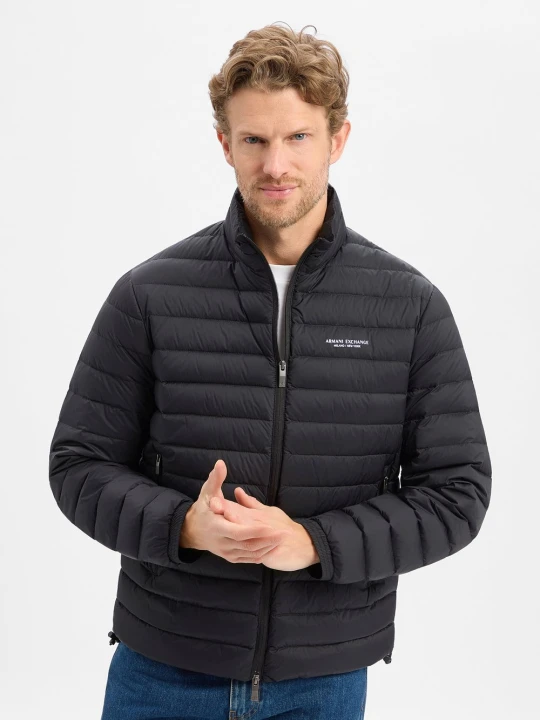 Zdjęcie produktu Armani Exchange Pikowana kurtka Mężczyźni Sztuczne włókno czarny