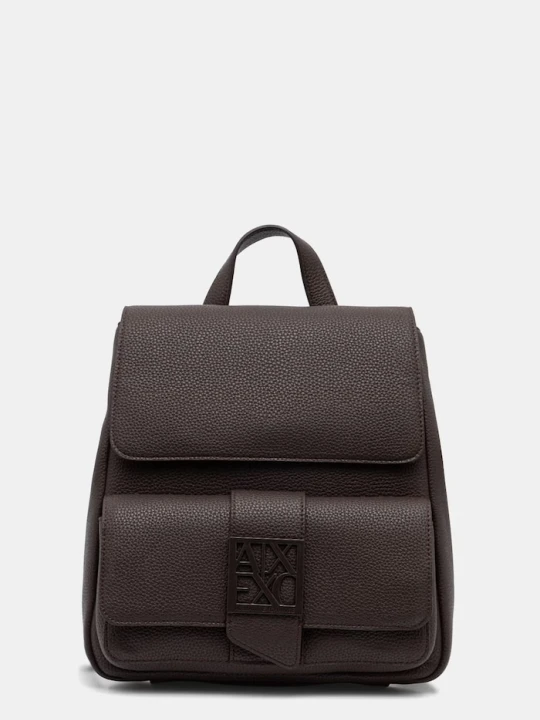 Zdjęcie produktu Armani Exchange plecak miejski damski z imitacji skóry brązowy
