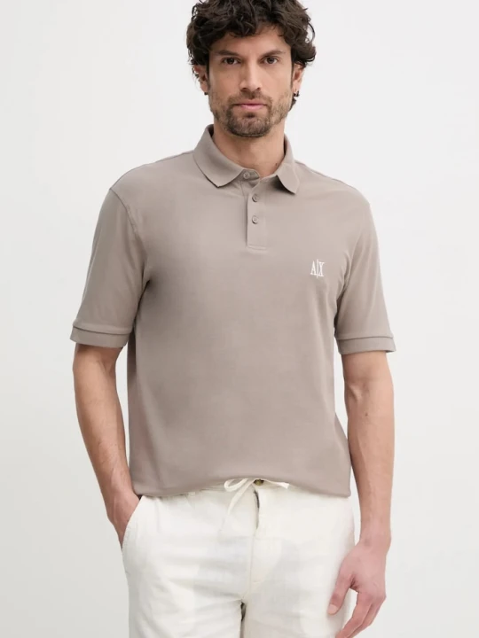 Zdjęcie produktu Armani Exchange polo bawełniane brązowy