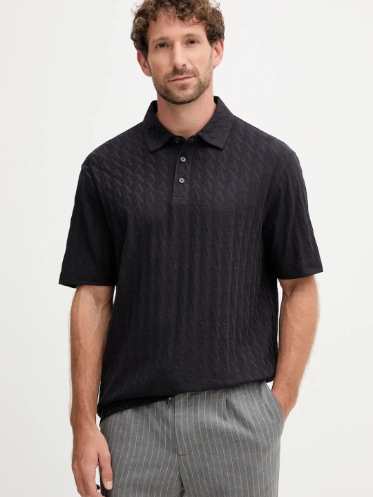 Zdjęcie produktu Armani Exchange polo bawełniane granatowy