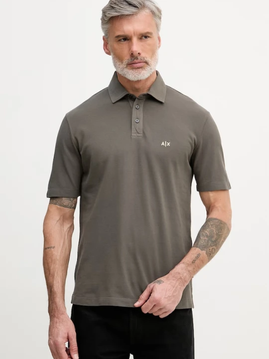 Zdjęcie produktu Armani Exchange polo męskie bawełniane zielony