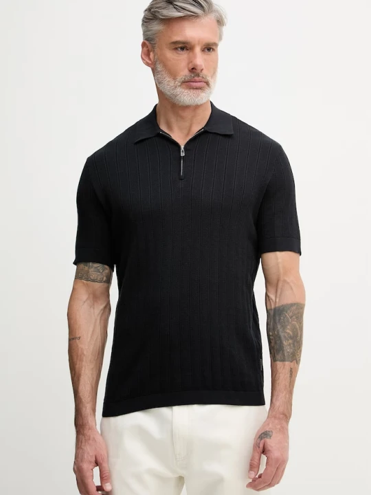 Zdjęcie produktu Armani Exchange polo męskie bawełniane granatowy