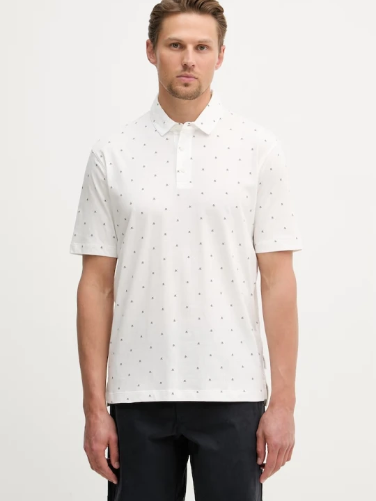 Zdjęcie produktu Armani Exchange polo męskie bawełniane beżowy