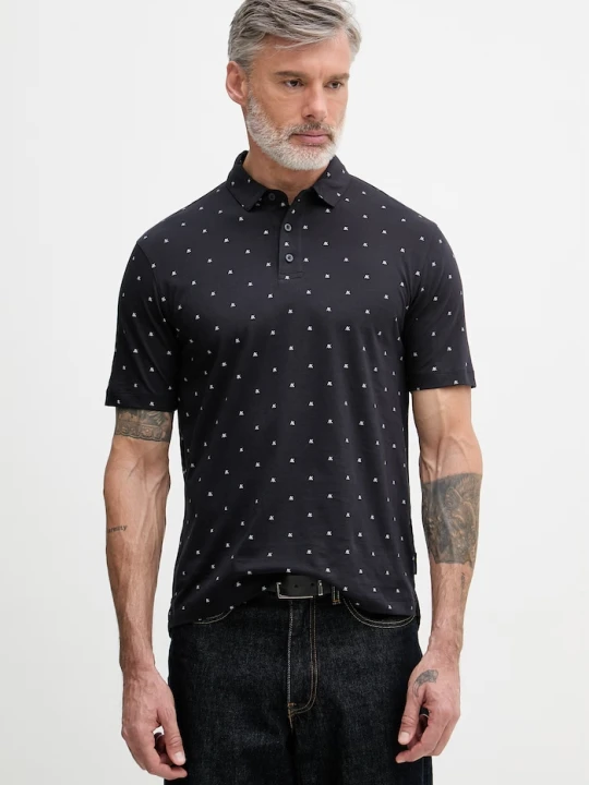 Zdjęcie produktu Armani Exchange polo męskie bawełniane granatowy