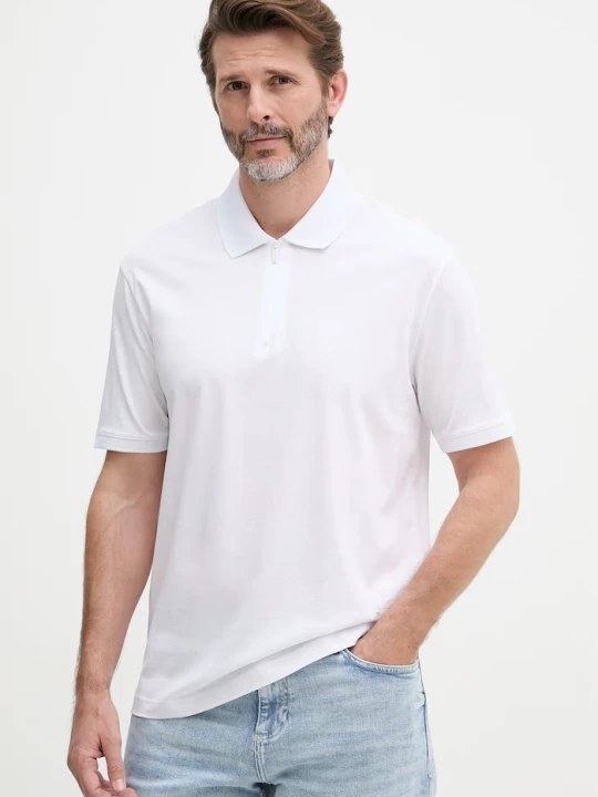 Zdjęcie produktu Armani Exchange polo męskie bawełniane biały