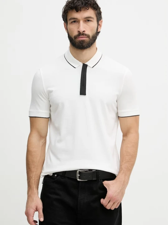 Zdjęcie produktu Armani Exchange polo męskie bawełniane biały