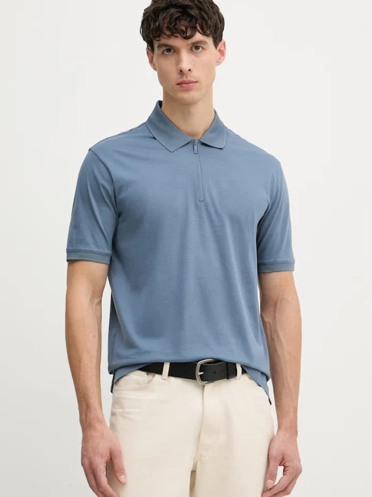 Zdjęcie produktu Armani Exchange polo męskie bawełniane niebieski