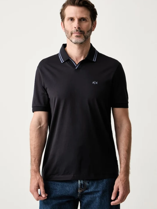 Zdjęcie produktu Armani Exchange polo męskie bawełniane granatowy
