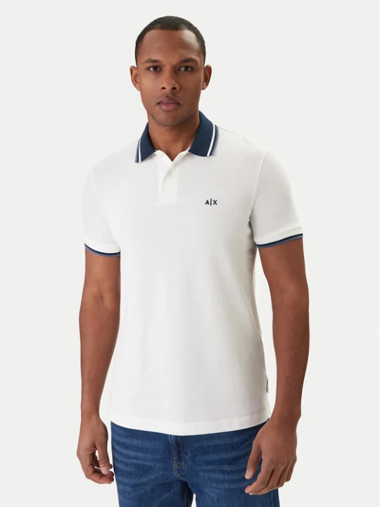 Zdjęcie produktu Armani Exchange Polo XM002350 AF10366 U0009 Biały Regular Fit