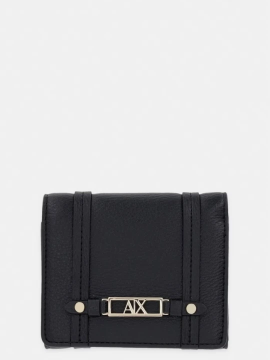 Zdjęcie produktu Armani Exchange portfel damski z imitacji skóry czarny