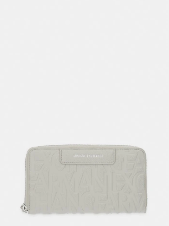 Zdjęcie produktu Armani Exchange portfel damski z imitacji skóry beżowy
