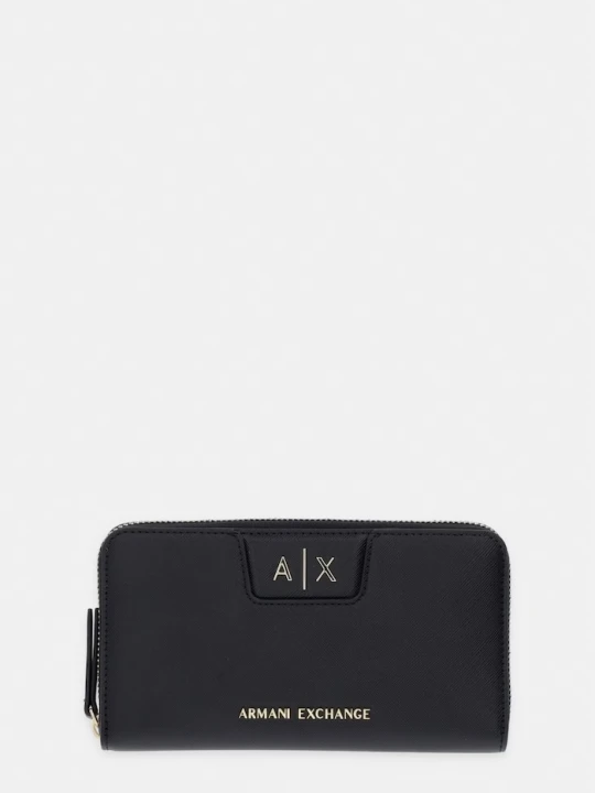 Zdjęcie produktu Armani Exchange portfel damski z imitacji skóry czarny