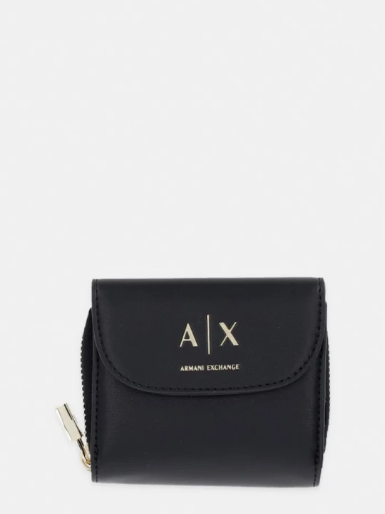 Zdjęcie produktu Armani Exchange portfel damski z imitacji skóry czarny