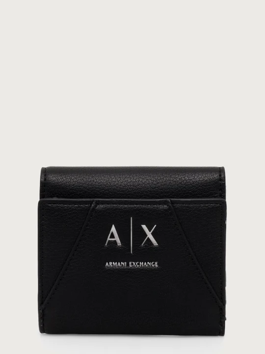 Zdjęcie produktu Armani Exchange portfel damski z imitacji skóry czarny