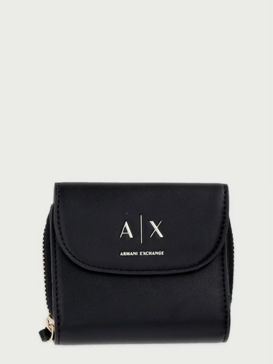 Zdjęcie produktu Armani Exchange portfel damski z imitacji skóry czarny