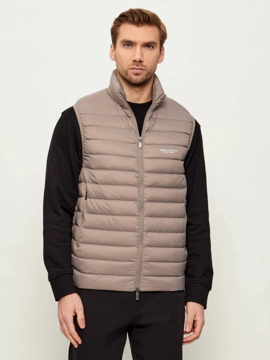 Zdjęcie produktu Armani Exchange Puchowy bezrękawnik | Regular Fit beżowy