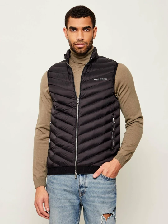 Zdjęcie produktu Armani Exchange Puchowy bezrękawnik | Regular Fit czarny