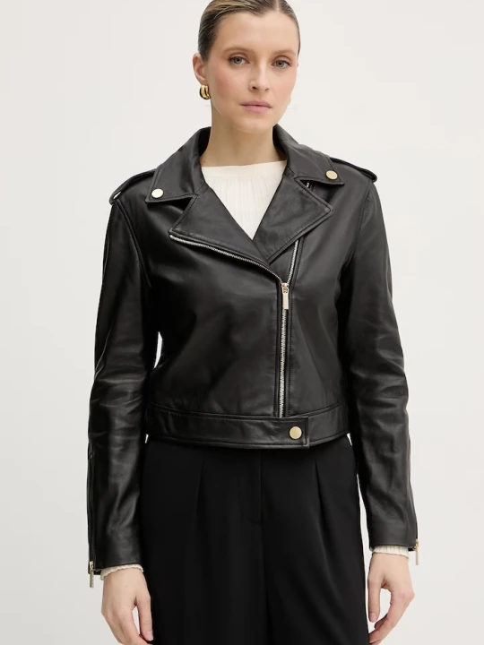 Zdjęcie produktu Armani Exchange ramoneska damska skórzana czarny