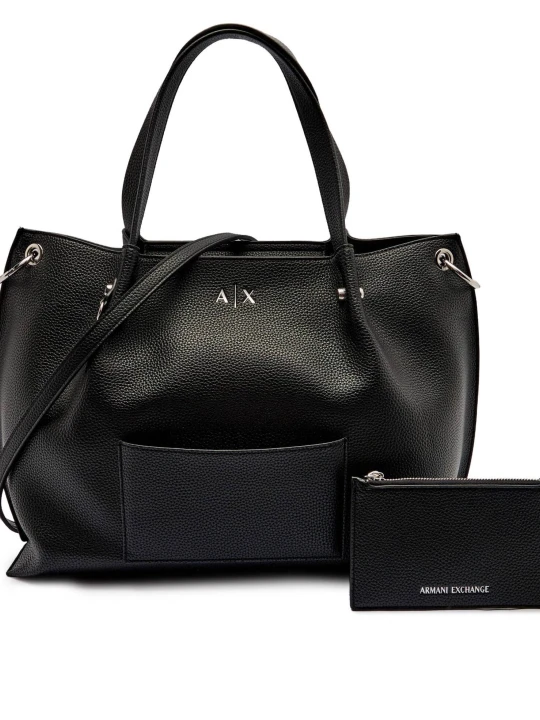 Zdjęcie produktu Armani Exchange Shopperka + saszetka czarny