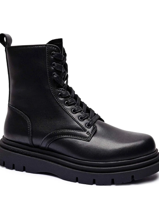 Zdjęcie produktu Armani Exchange Skórzane trapery czarny