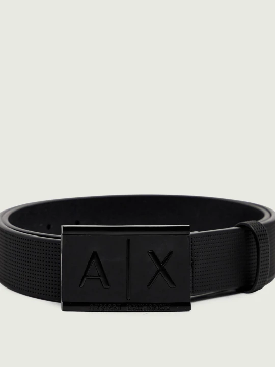 Zdjęcie produktu Armani Exchange Skórzany pasek czarny