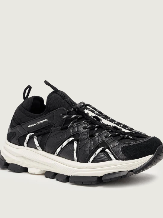 Zdjęcie produktu Armani Exchange Sneakersy | z dodatkiem skóry czarny