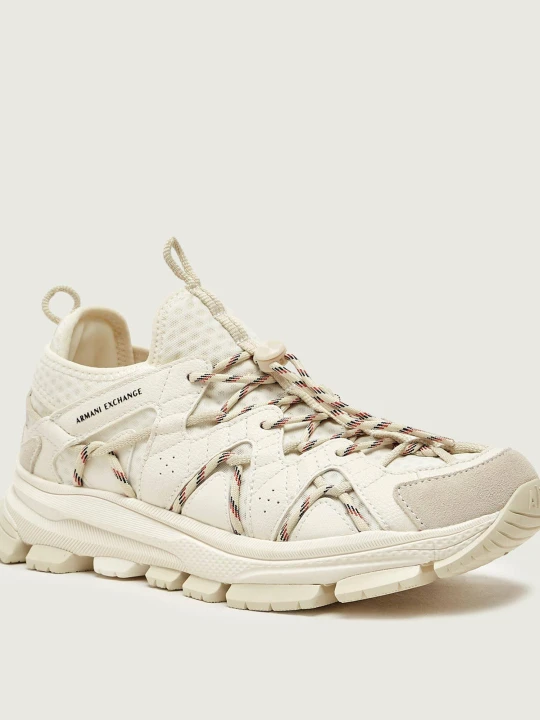 Zdjęcie produktu Armani Exchange Sneakersy | z dodatkiem skóry ecru