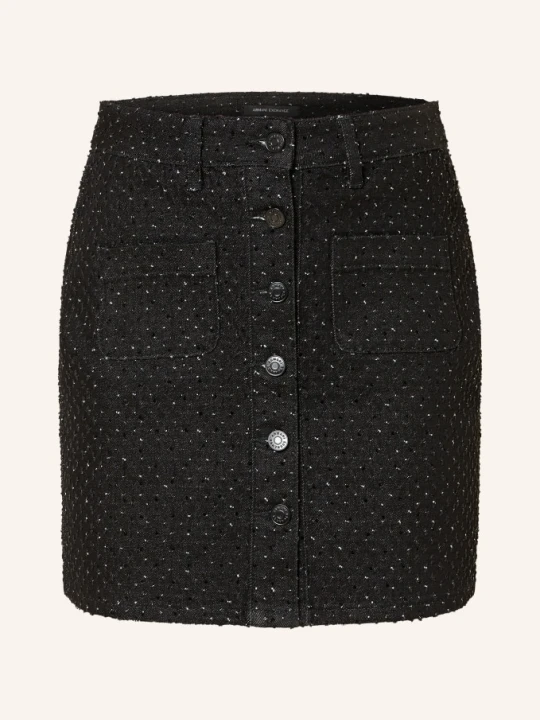 Zdjęcie produktu Armani Exchange Spódnica Jeansowa Z Kamieniami Ozdobnymi schwarz CZARNY