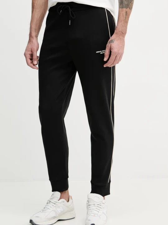 Zdjęcie produktu Armani Exchange spodnie dresowe męskie bawełniane czarny