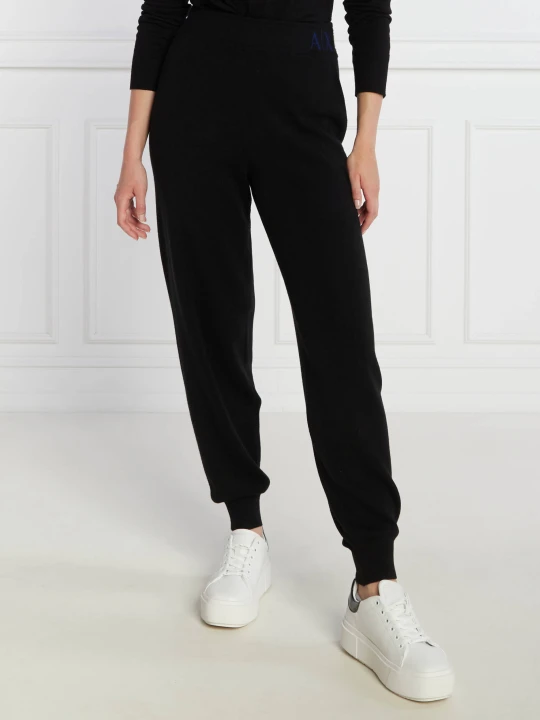 Zdjęcie produktu Armani Exchange Spodnie dresowe | Regular Fit | z dodatkiem wełny czarny