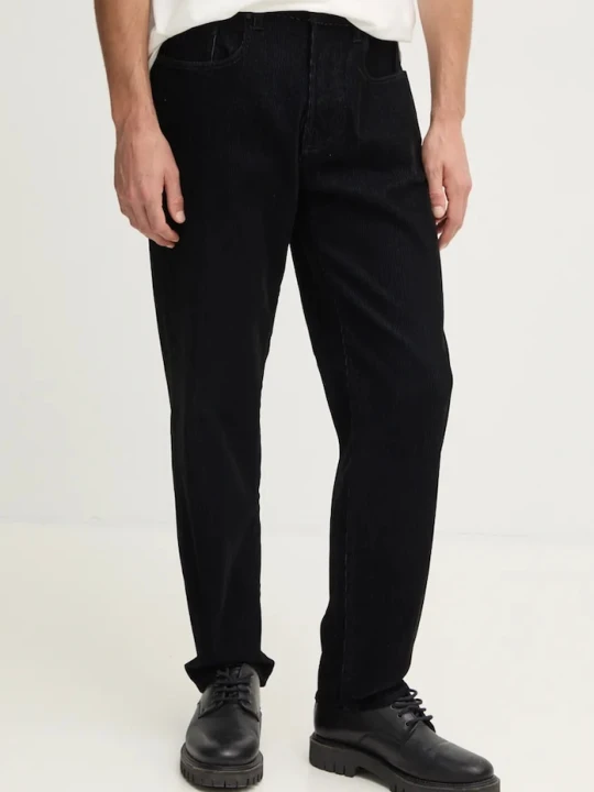 Zdjęcie produktu Armani Exchange spodnie sztruksowe czarny