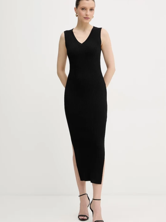 Zdjęcie produktu Armani Exchange sukienka bodycon z wiskozy czarny