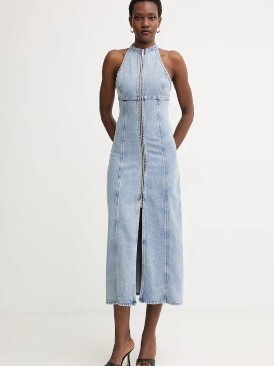 Zdjęcie produktu Armani Exchange sukienka jeansowa niebieski