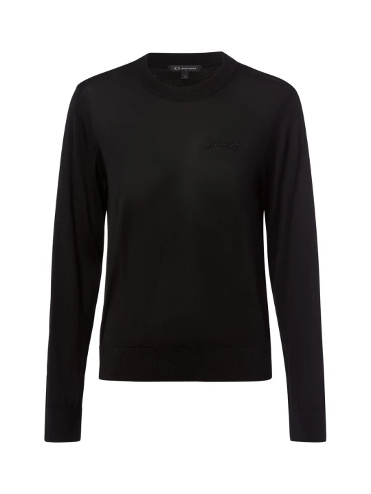 Zdjęcie produktu Armani Exchange Sweter Kobiety wełna ze strzyży czarny