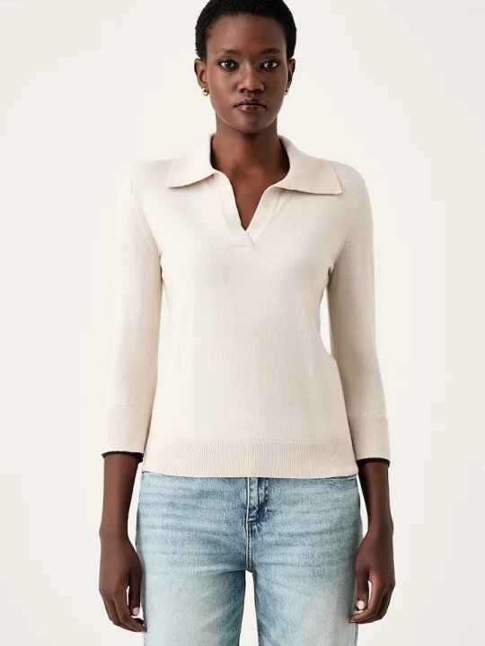 Zdjęcie produktu Armani Exchange sweter damski z dodatkiem wełny beżowy