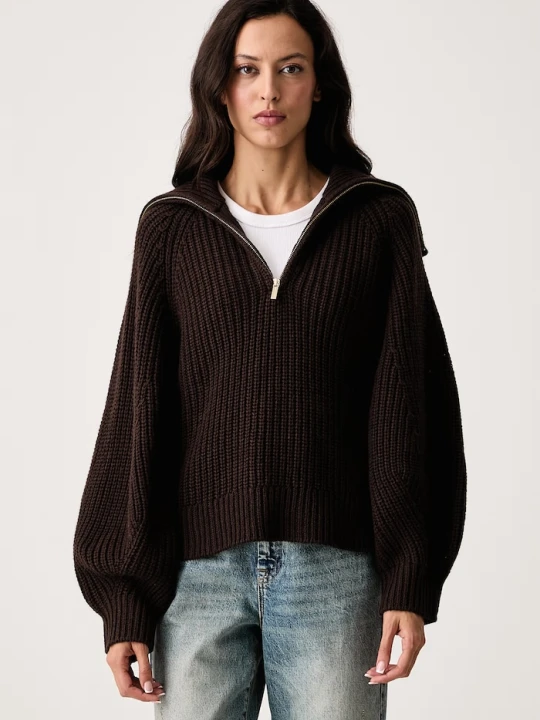 Zdjęcie produktu Armani Exchange sweter damski z wełną brązowy