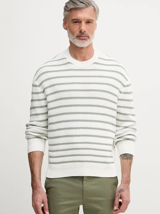 Zdjęcie produktu Armani Exchange sweter męski bawełniany biały