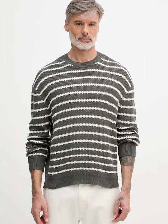 Zdjęcie produktu Armani Exchange sweter męski bawełniany zielony