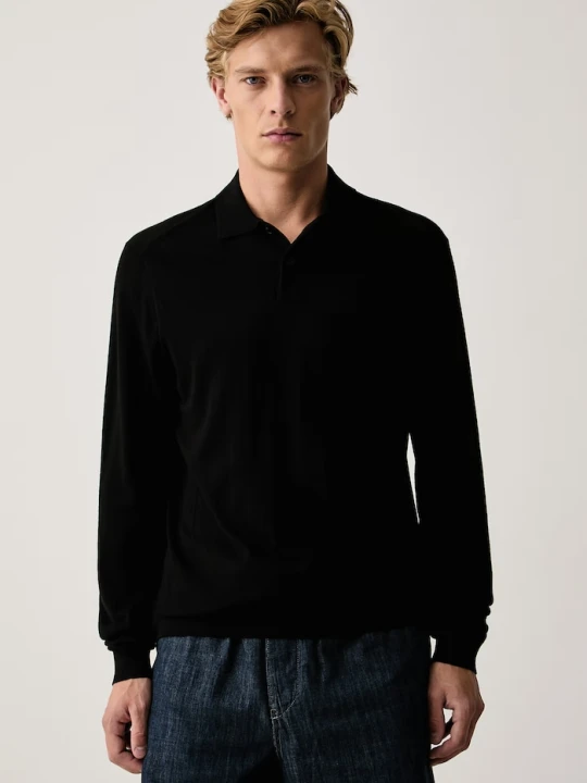 Zdjęcie produktu Armani Exchange sweter męski z dodatkiem wełny czarny