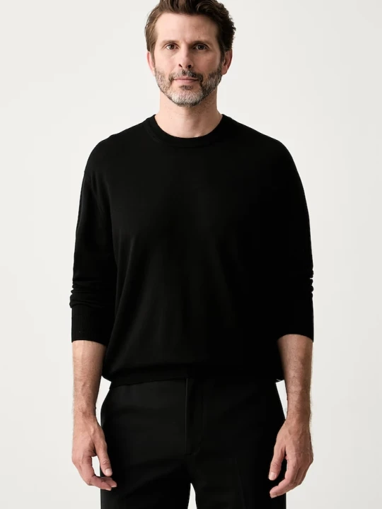 Zdjęcie produktu Armani Exchange sweter męski z wiskozą czarny