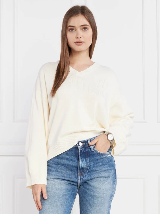 Zdjęcie produktu Armani Exchange Sweter PULLOVER | Loose fit beżowy